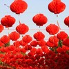 新年塑纸灯笼45cm30cm15cm1个  红色蜂窝折叠喜庆小灯笼 中秋春节装饰塑料纸灯笼 商品缩略图2