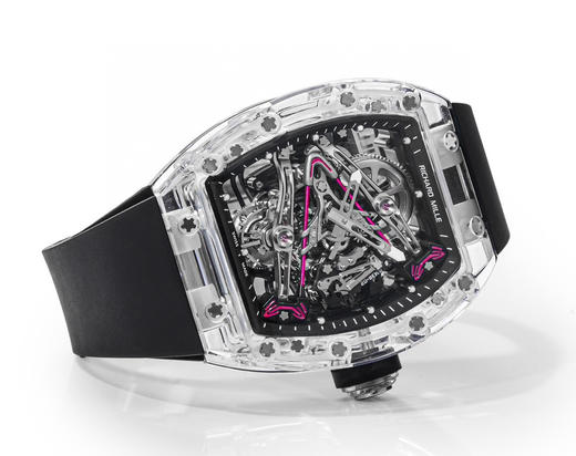 『水晶』RICHARD MILLE  理查米尔 推出 RM 38-02 水晶 粉色主题镂空陀飞轮腕表风格醒目的新作——「RM 38-02 」陀飞轮腕表与高尔夫职业球手❕搭配定制版一体机芯陀飞轮机芯❕❕ 商品图12