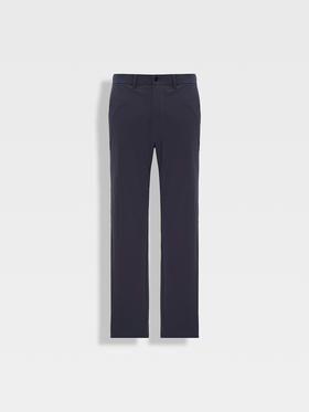 callisto藏青锦纶混纺休闲裤