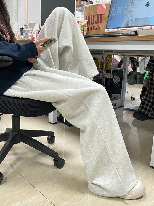 <曾小咸推荐> 两穿白灰加绒卫裤  商品图8