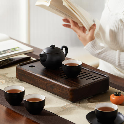 初心| 全黑檀墨峰茶盘 商品图5