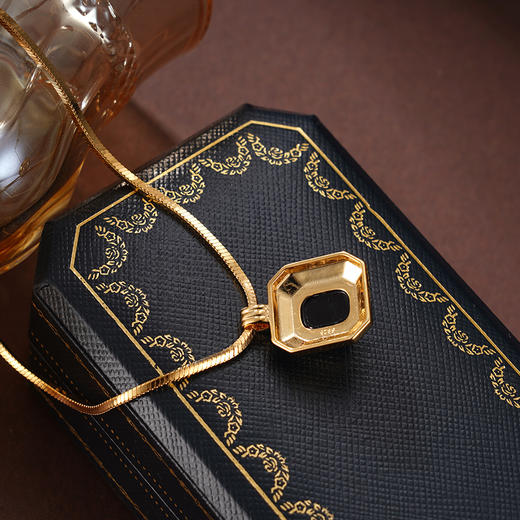 子佩集S925银【日夜相守】项链纯银【AE00062】原创2方块镀金2501 商品图3