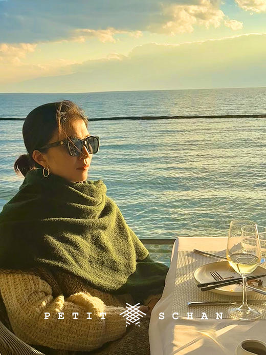 PETIT SCHAN小闪 ACC#014 sutra flag 经幡 骆驼绒山羊绒混纺手工染色大披肩/围巾 商品图1