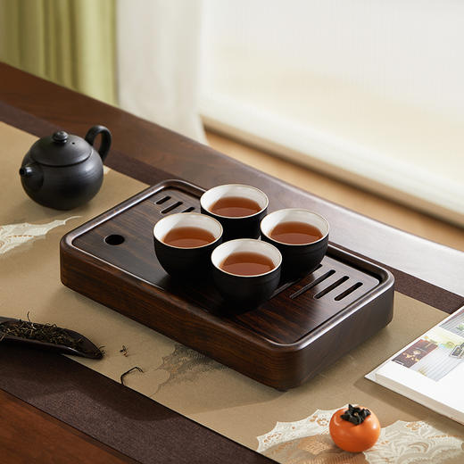 初心| 全黑檀墨峰茶盘 商品图1