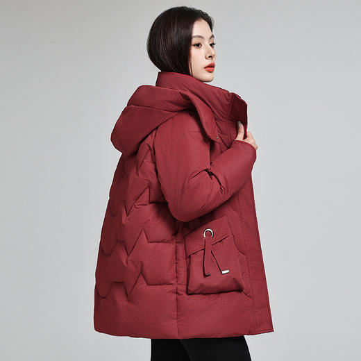 雀说新款口袋设计感加厚潮流棉衣时尚连帽百搭洋气羽绒棉服ALXY810 商品图6