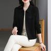 CC-BSM-719春秋小个子针织外套女士2025新款翻领短款洋气毛衣开衫拉链上衣 商品缩略图2