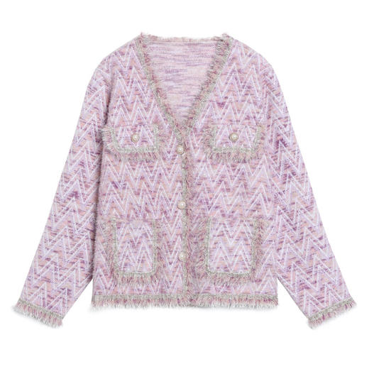 CC-MH-2506法式小香风短外套女士2025春秋季新款洋气小个子针织开衫流苏上衣 商品图4