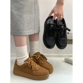 【YW】无忧购韩版复古休闲百搭基础款星星板鞋MIS-3103“驼色年后”（截单后7天发货)