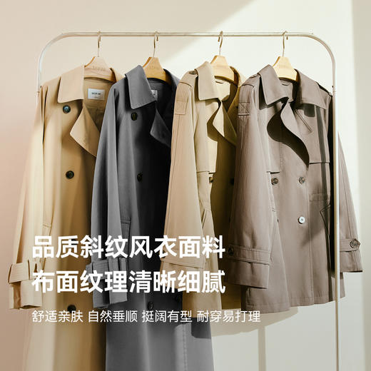 【严选】诗凡黎英伦风高级感气质长款风衣2025年春新款显瘦休闲美拉德外套7G1160081 商品图4