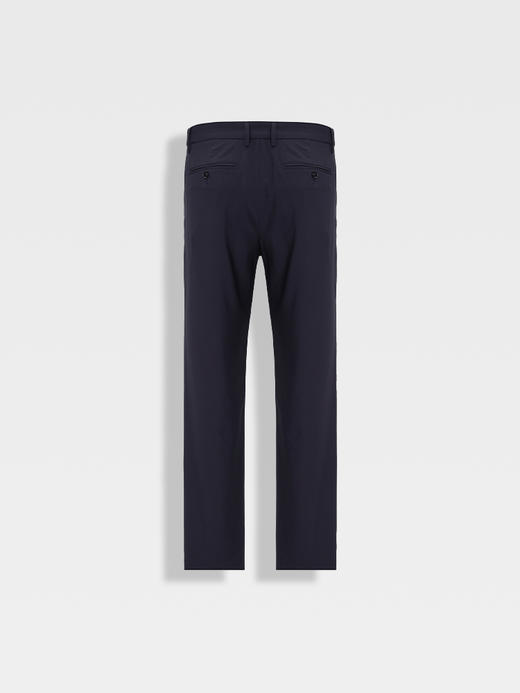 callisto藏青聚酯纤维混纺休闲裤 商品图1