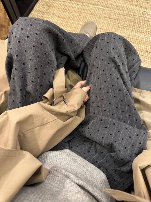 <曾小咸推荐>  植绒爱心阔腿裤  商品图3