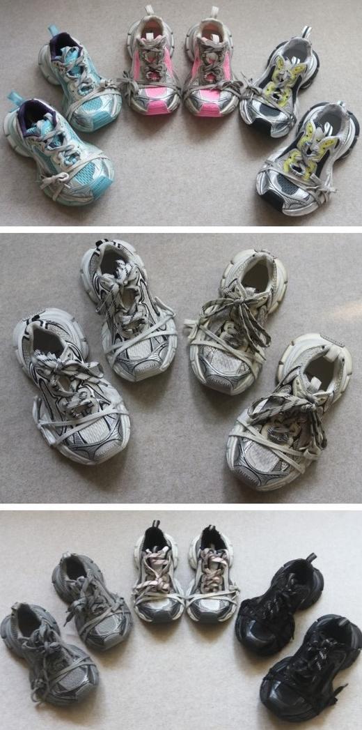 新色到 哈！情侣段 巴黎 3XL 组合网布 做旧擦黑 宽掌小厚底 老爹鞋 8色入 商品图0