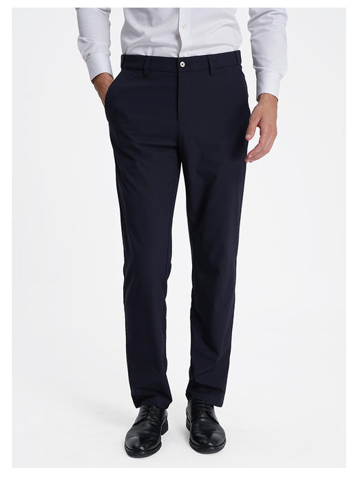 callisto藏青聚酯纤维混纺休闲裤 商品图2