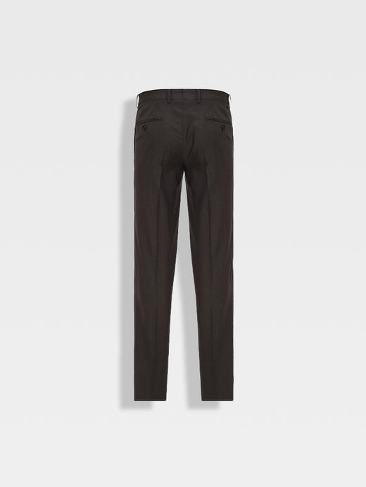 callisto松弛系列咖色绵羊毛西裤 商品图1