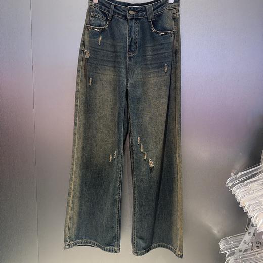 N高腰复古宽松直筒牛仔裤 冬季 073594502520 商品图3