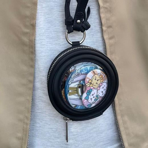 CryingCenter 黑色圆形透明斜挎吧唧包 哭喊中心 商品图0