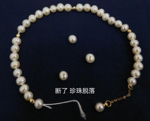 WPSKU444122 六福珠宝18K金不变色淡水珍珠手链女 总重7.1克 商品图3