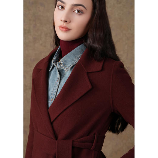 乔万尼重磅绵羊毛羊绒大衣双面尼外套EF4A159 商品图2