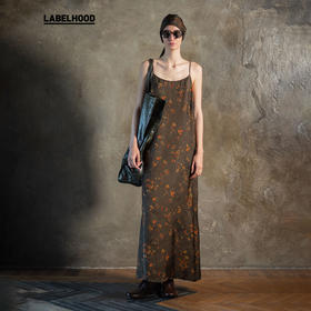 【UMA WANG】蕾虎时尚百搭潮流棕红灰红连衣裙2025春夏新女装裙子