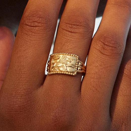 在途4周到｜Agapee-ARIELLE-狮子 24k镀金 戒指［法国设计师］ 商品图2