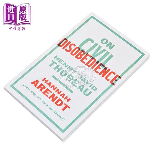 【中商原版】论公民的不服从 梭罗和汉娜阿伦特 On Civil Disobedience 英文原版 Hannah Arendt Henry David Thoreau 商品图1