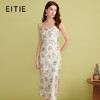 EITIE爱特爱优雅气质通勤显瘦印花荡领开叉吊带连衣裙2025春季新款A2507517 商品缩略图0