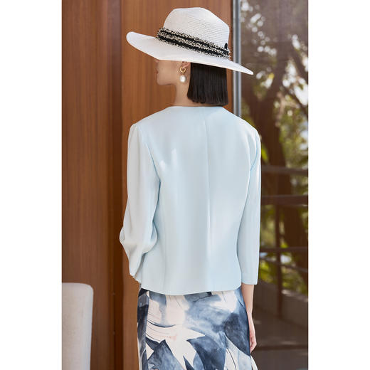 【醋酸外套】2026春季时尚简约通勤百搭七分袖小外套5271 商品图4