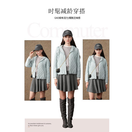 乔万尼新品减龄时尚连帽棉服EM4K636 商品图1