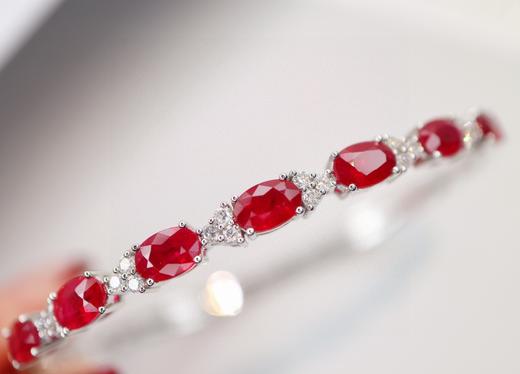 4.8ct刻面红宝石手链 商品图0