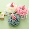 「9.9到手！新款冰淇淋沐浴球」洗澡搓背起泡浴花 男女同款柔软不开散可爱沐浴球居家日用清洁工具 商品缩略图2