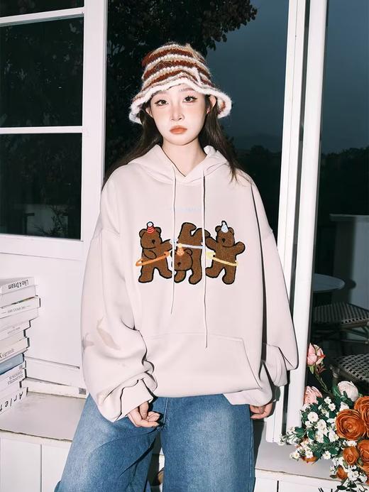 Lemanism/DJY29-LW2113/薄款小熊连帽卫衣 商品图2