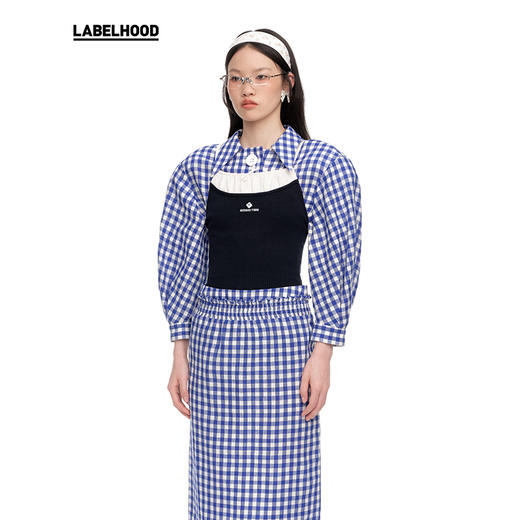 【SHUSHUTONG】蕾虎时尚针织拼接吊带上衣2025春夏新款女装上衣 商品图0