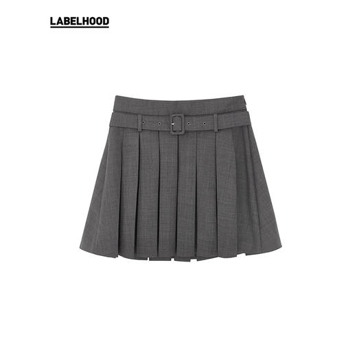 【SHUSHUTONG】蕾虎时尚腰带装饰百褶半裙2025春夏新款女装裙子 商品图2