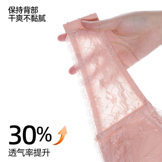熳洁儿 小胸聚拢两穿抹胸防走光性感蕾丝薄款无钢圈内衣女可拆肩带交叉美背21251556 商品图6