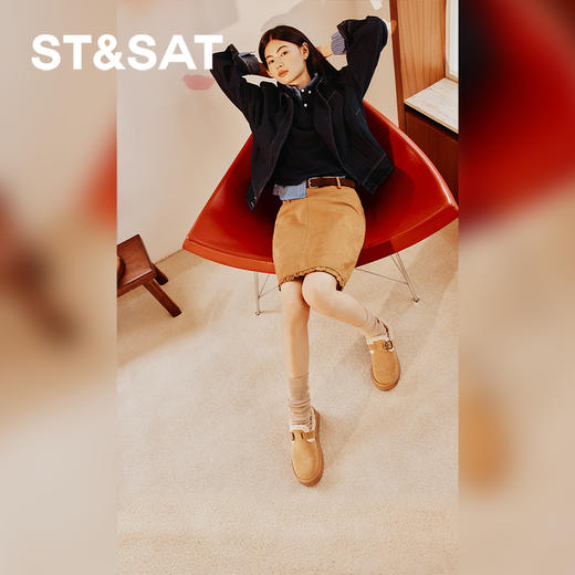 星期六经典圆头保暖厚底勃肯鞋SSC4111F1S 商品图3