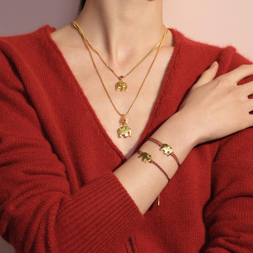 Neverfar 象阳而生小吉"象"红绳手链 商品图2