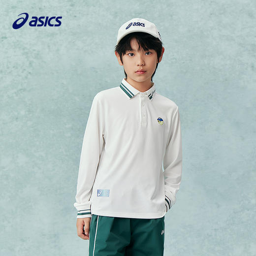 【商场同款】Asics/亚瑟士童装25年春季新款网球速干长袖针织T恤 商品图1