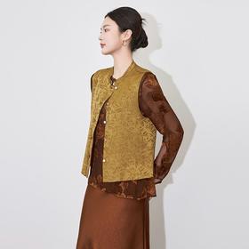 【高货wl】全新升级【铂金会员312/天猫419/差价107】(43845) 洛诗琳新中式国风马甲女2025春季复古提花刺绣马甲外套