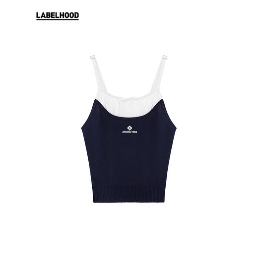 【SHUSHUTONG】蕾虎时尚针织拼接吊带上衣2025春夏新款女装上衣 商品图2