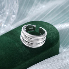 子佩集S925银【简素】戒指纯银【JZ-1520】原创2三圈环2501
