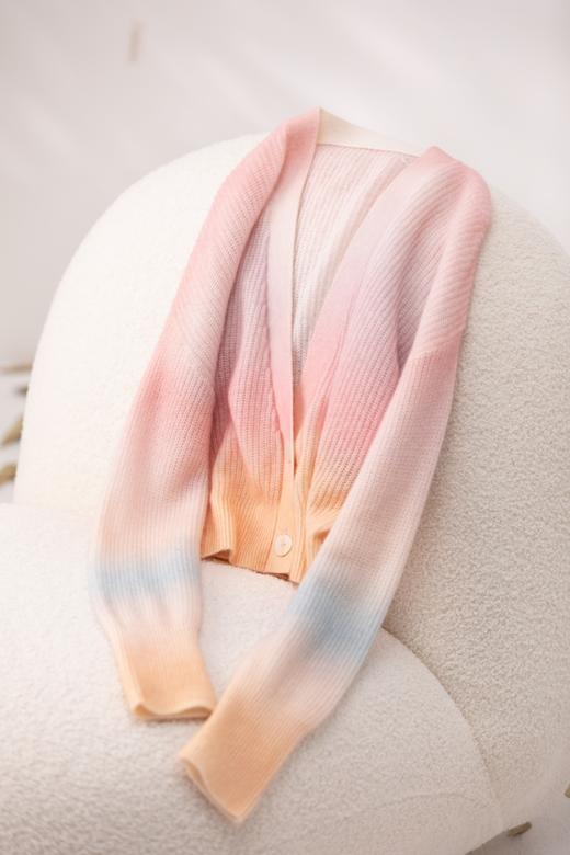 温柔细腻 | 2025早春莫兰迪渐变短款羊绒上衣 商品图1