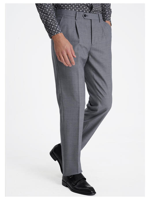 callisto深灰绵羊毛混纺西裤 商品图3