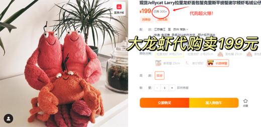 哇！天啦撸~Jell@趣味小龙虾&小乌龟包包挂饰毛绒玩偶公仔 商品图1