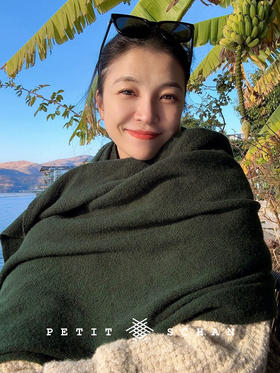 PETIT SCHAN小闪 ACC#014 sutra flag 经幡 骆驼绒山羊绒混纺手工染色大披肩/围巾