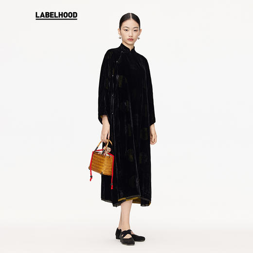 【UMA WANG X LABELHOOD】蕾虎斜襟中式连衣裙2025春夏新女装裙子 商品图2