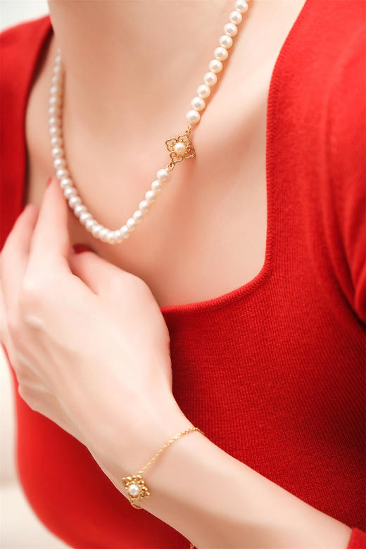 pearl moments  万事如意 四叶草（珍珠）珍珠项链 商品图7