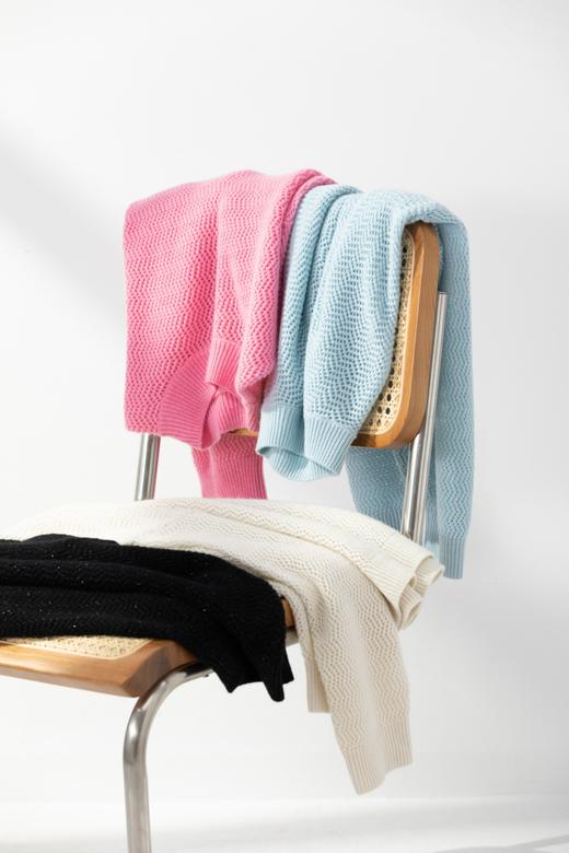 不经意的高级感 | 100纯羊绒细闪春款圆领针织上衣 商品图5