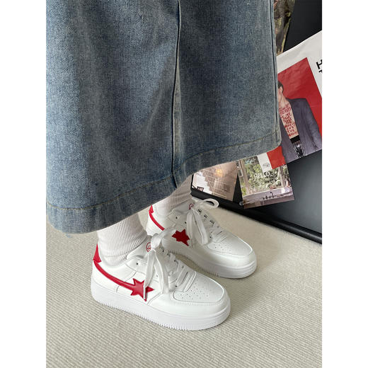 【YW】无忧购韩版复古休闲百搭基础款星星板鞋MIS-3103“驼色年后”（截单后7天发货) 商品图6