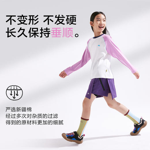 【更透气】【咕噜日记】童装儿童圆领T恤2025春款男女童长袖百搭上衣PCTX2506 商品图1