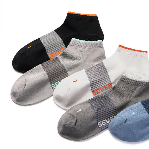 柒牌3双装男士袜子3A抗菌透气防掉跟船袜夏季新款高弹男生短筒袜128F70370 商品图4